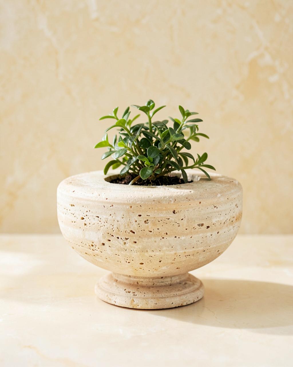 Travertine Table Planter